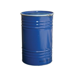 синяя металлическая бочка 100 литров с крышкой обручем